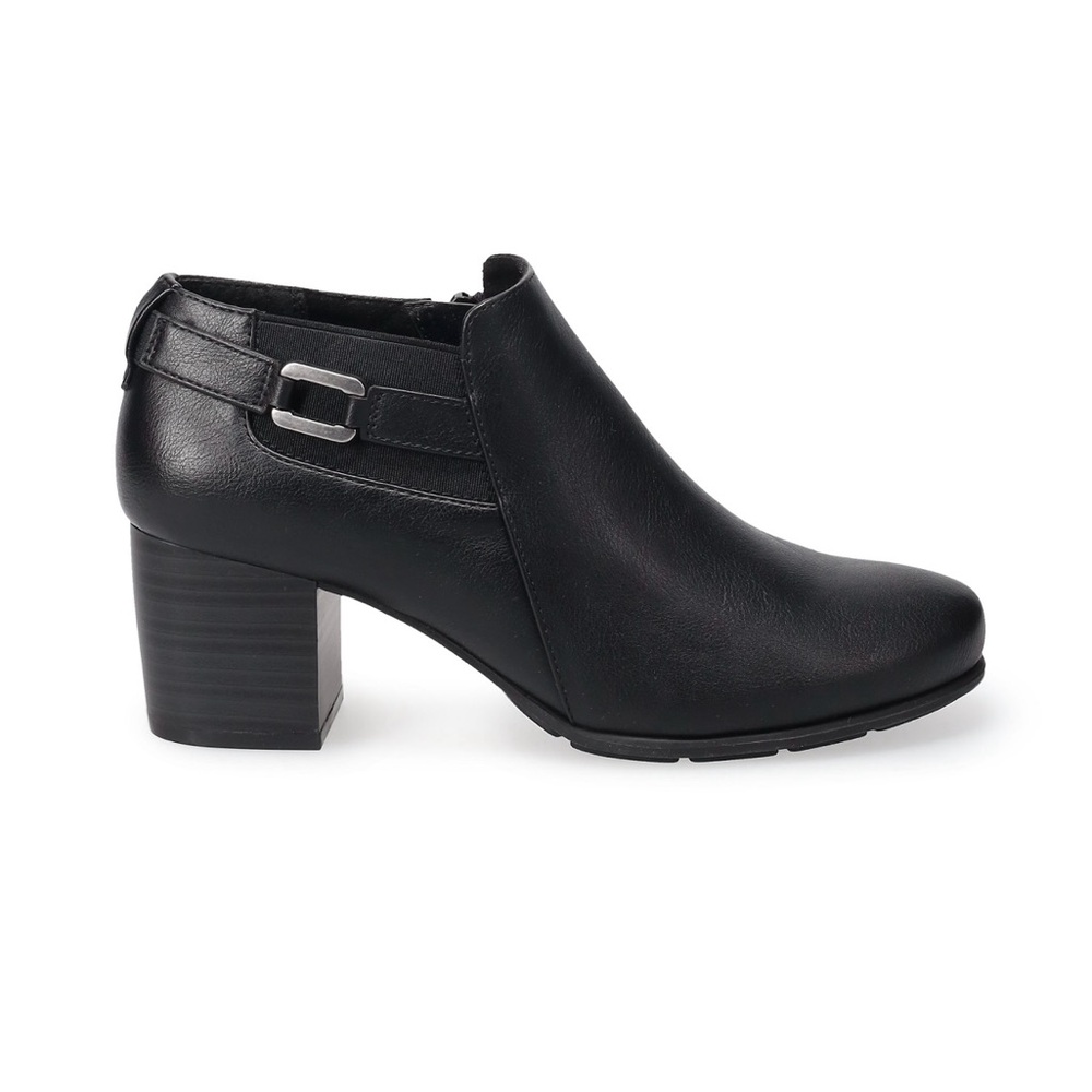Croft & Barrow Rozzalyn Women’s Black Ankle Booties- Size 7